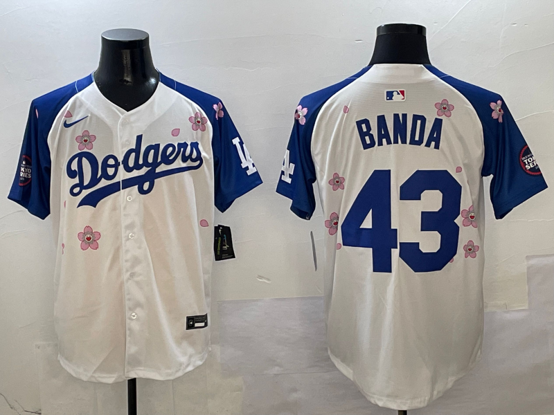 Men's Los Angeles Dodgers Anthony Banda #43 White Jersey